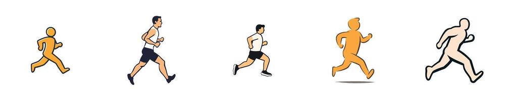 Running and Jogging for Fitness and Health vector