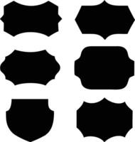 Elegant Black Frames Collection, Decorative Labels with Vintage Design vector