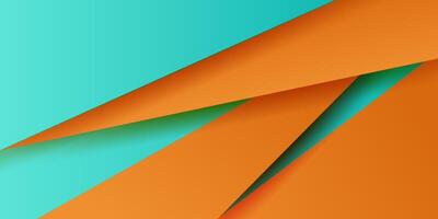Colorful orange and green abstract background with overlapping squares background. 3D view with shadow pattern shapes. Eps10 vector