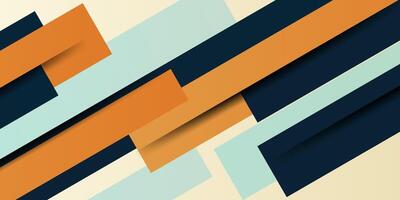 Abstract blue and orange square concept with 3D background. Geometric pattern of overlapping shapes. Eps10 vector