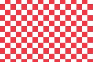 Red and white checkered pattern . Red and white squares pattern . Chess board background . illustration vector