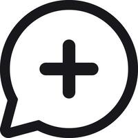 Speech bubble with plus icon . Add speech bubble icon . Add create message icon vector