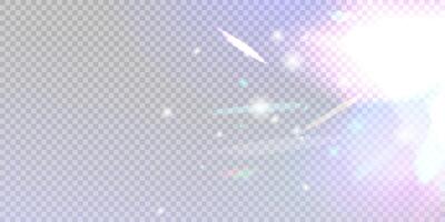 Blurred rainbow light effect, refraction overlay effect vector