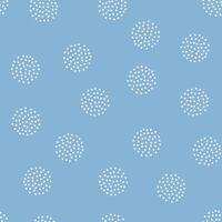 Seamless dot pattern on a blue background. vector
