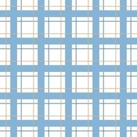 A blue and white plaid pattern on a white background. Seamless pattern vector