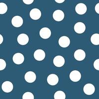 The design features a blue background that is adorned with white polka dots vector