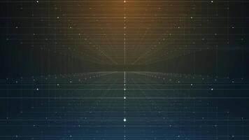 Flight through cyber field consisting of a grid video