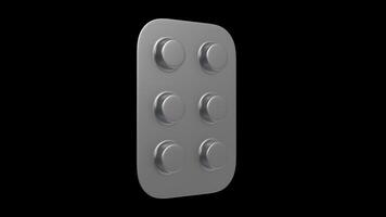 Muffin Tray Rotating on a Transparent Background. Seamless Loop. Baking Pan. 4K video