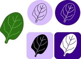 Spinach leave line icon logo. flat linear style sign for mobile concept and web design. Spinach outline icon. Symbol, logo illustration. graphics vector