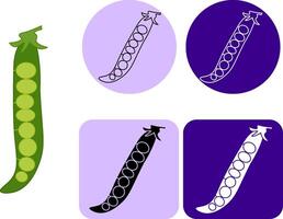 Peas icon logo. flat Outline peas icon for web design isolated on white background For logo, web, package, sticker. Eat green vector