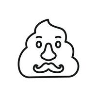 Glossy poop icon features a shiny, 3D effect for modern, polished vector