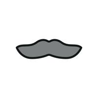 Mustache with clown nose icon blends classic joke elements for a fun and goofy look. vector
