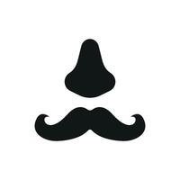 French mustache icon adds a touch of sophistication to April Fools pranks vector