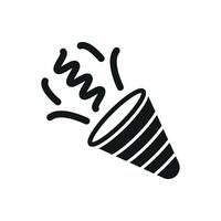 Exploding confetti icon symbolizes surprise, celebration, and playful pranks for April Fool vector