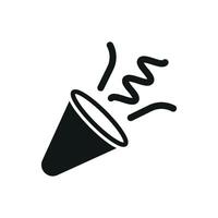 Cartoon confetti explosion icon adds a lively, exaggerated effect for joke-themed designs. vector