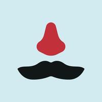 Minimalist mustache icon features a sleek, modern style for subtle prank designs. vector