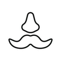Glowing mustache icon adds a neon effect for bold prank visuals vector