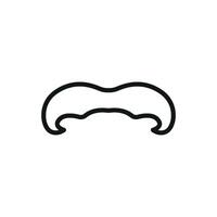 Swirled mustache icon adds an artistic touch to funny prank illustrations vector