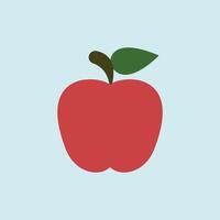 Minimalist apple icon features a clean, modern design representing simple and effective healthy living. vector