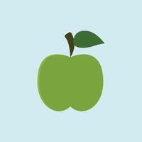 Half-sliced apple icon emphasizes vitamins, fiber, and the importance of a nutritious diet. vector