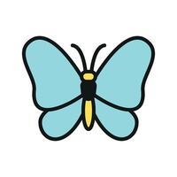 Minimalist butterfly icon highlights simplicity, elegance, and modern aesthetics for stylish graphic projects. vector