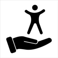 Accessibility icon depicting a human figure with raised arms inside various shapes, symbolizing universal design, inclusion, and assistive technology. Accessibility icon set. universal access . vector