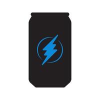 energy drink can icon. aluminum soda can line art icon for apps and websites, logo, application, UI. illustration, isolated on white background vector