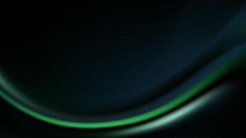 Abstract dark background with flowing emerald green accents. vector