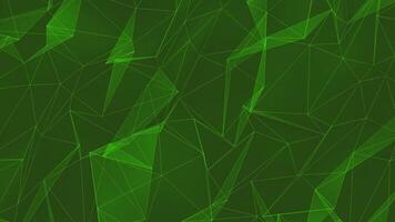 abstract green plexus polygonal background video