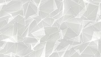 Abstract white color particles geometric plexus background. video