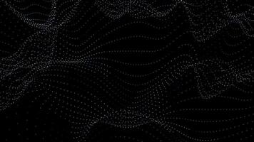 Abstract dot particles wave pattern background. video