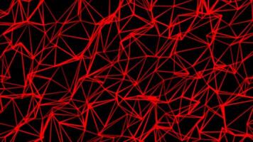 abstract red and black plexus background with triangles video