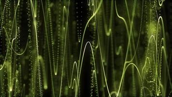 Abstract wavy particles background with many lines and dots video