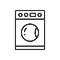 Simple washing machine icon isolated flat design. vector
