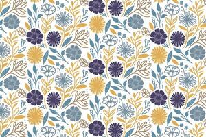 refined floral sketch pattern in single line art for luxury home textile accessories and modern wrapping vector