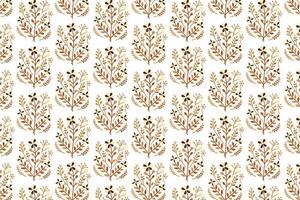 decorative seamless floral bunch pattern with foliage texture and graphic plant stems for stylish print and fabric design vector