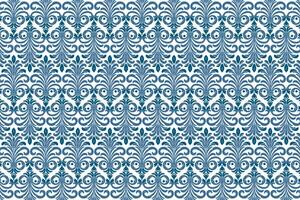 artistic seamless blue ornamental pattern with abstract floral swirls for stylish wrapping paper and home accessories vector
