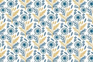 minimal floral line art seamless pattern with abstract leaves and continuous sketch design for modern home textiles vector