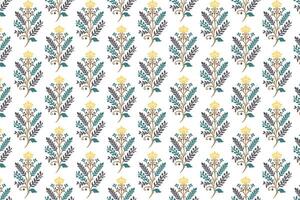 decorative garden-inspired seamless pattern featuring hand-drawn flower arrangements and plant foliage for wrapping and fabric vector