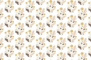 flower and foliage pattern in seamless tile format with garden-inspired botanical elements for wallpaper and wrapping paper vector