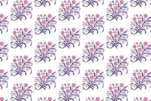 graphic seamless floral pattern with hand-drawn botanical stems and leaf bunches for stylish textile and eco packaging design vector