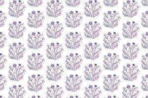 repeating seamless floral pattern with detailed ornament-style blossoms and botanical foliage for background and card designs vector