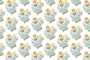 seamless surface pattern with foliage, stems, and floral elements arranged in a stylish and natural decorative botanical design vector