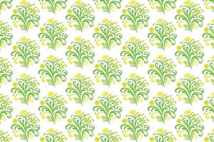 decorative seamless botanical pattern with blooming plant elements and leafy garden motifs for summer textile and gift wrap vector