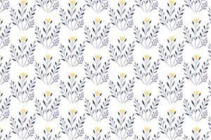 seamless flower pattern with artistic botanical drawing of foliage and blossoms perfect for wrapping, wallpaper, and textile use vector