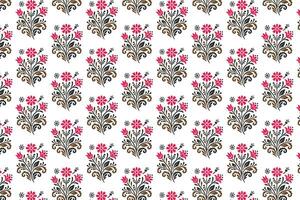 botanical pattern in seamless design with ornate blossoms and leaf details for wallpaper, fabric print, and surface design vector