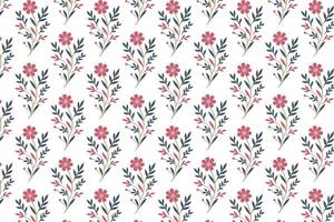 floral pattern with ornamental leaf clusters and garden bloom repetition for textile and home accessories vector