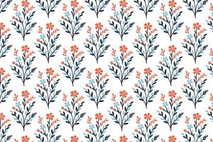 floral pattern design featuring stylized flower bunches and detailed leaves in a seamless graphic layout for spring and summer themes vector