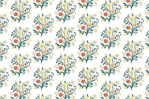 flower bunch seamless pattern featuring botanical stems and leaves in a natural environment-inspired textile design vector