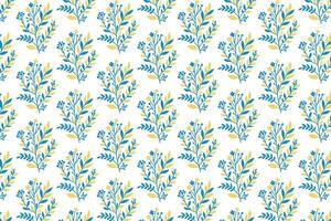 repeating garden flower tile with seamless floral bunches and nature-inspired leaf clusters for wrapping and surface art vector